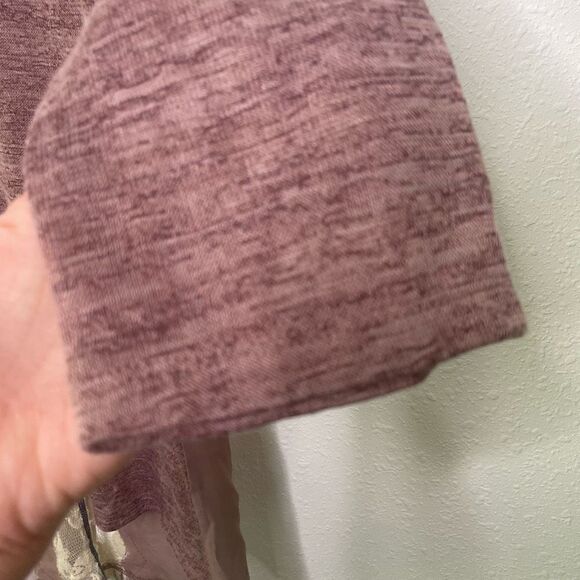 Gimmicks BKE NWT Buckle Pink Heathered Lace 3/4 Sleeve Knit Top Women’s Size M - Picture 4 of 8